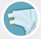 Printed thick adult diapers
